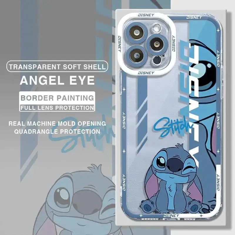 Couple Cartoon Lilo Stitch Phone Case For IPhone