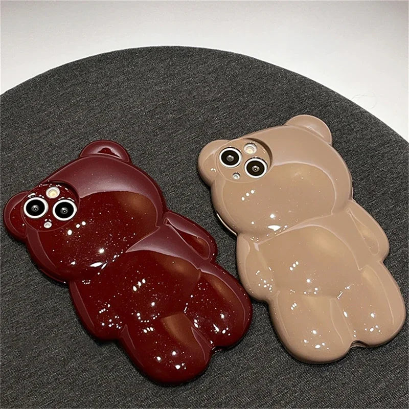 Glitter Bear Cute Phone Case