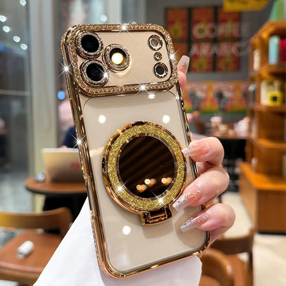 Bling Glitter Diamond Mirror Magnetic Case For iPhone