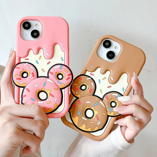 Sweet Mickey Donut Style Soft Silicone Cover Case Phone