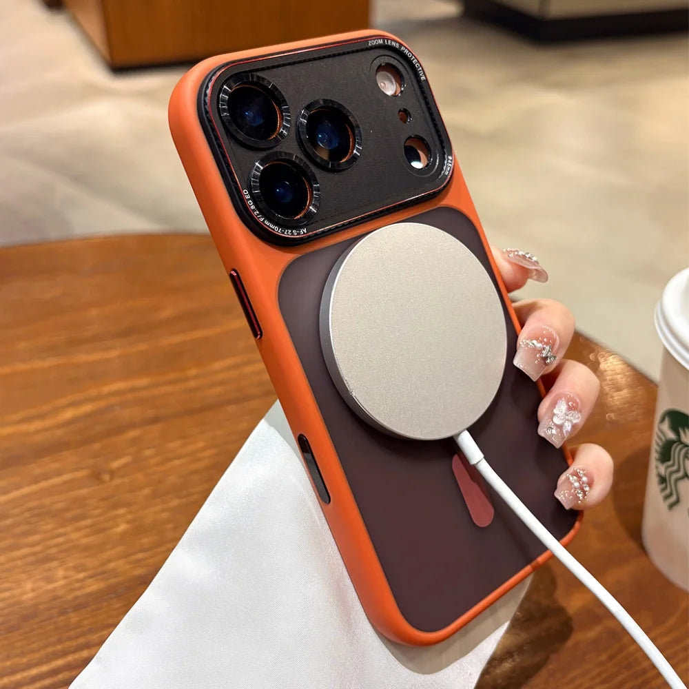 Luxury Magnetic Metal Lens Bumper Protection Case For iPhone