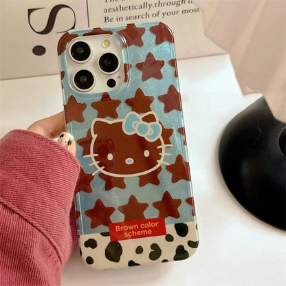 Y2k Sanrios Leopard Hellokitty Phone Case For iPhone