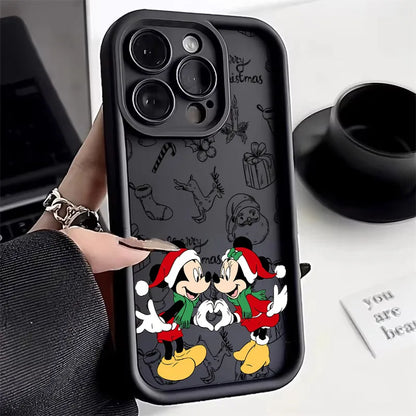 Merry Christmas Mickey Minnie Disneys Soft Silicone Case For iPhone