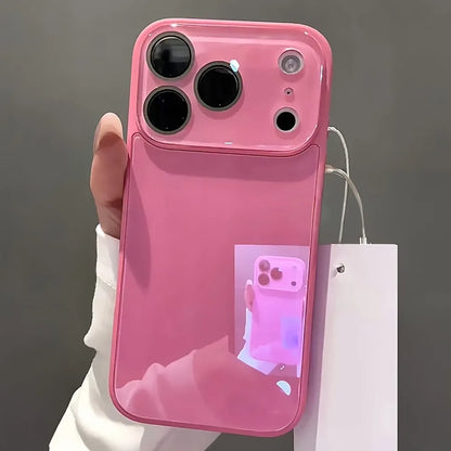 Tempered Glass Candy Color Hard Case For iPhone
