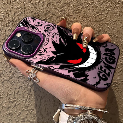 Cartoon Pokemon Gengar Plating Phone Case For iPhone