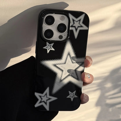 Korean Personalized Graffiti Stars Soft Phone Case For iPhone