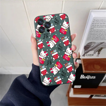 Merry Hello Kittys Christmas Phone Case For iPhone