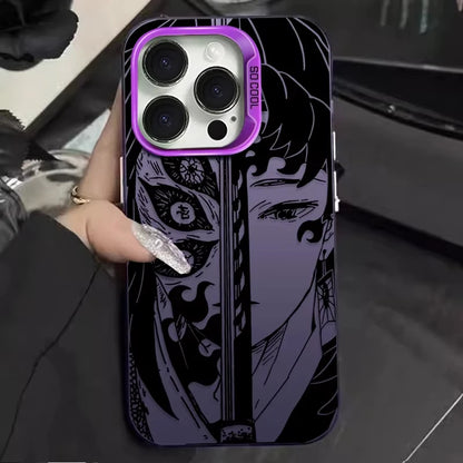 Trendy Anime Demon Slayer Frosted Case For iPhone