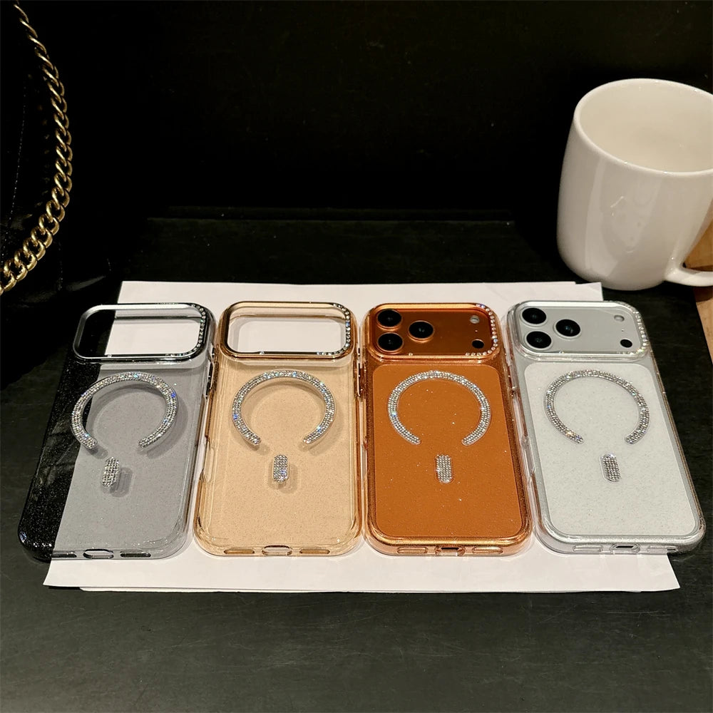 Luxury Diamond Glitter For Magsafe Case For iPhone