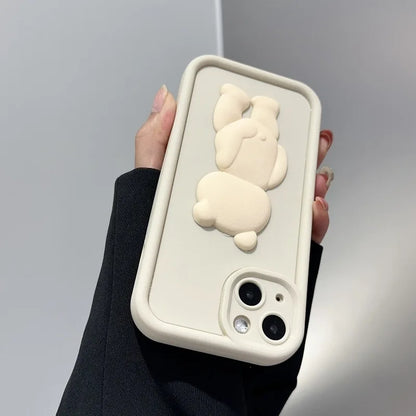 Korean Cute 3D Bear Phone Case For iPhone