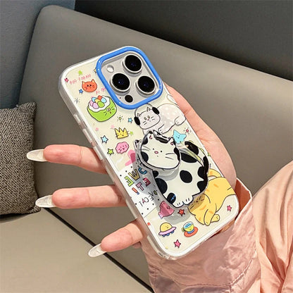 Korean Cute Cartoon Cat Stand Phone Case