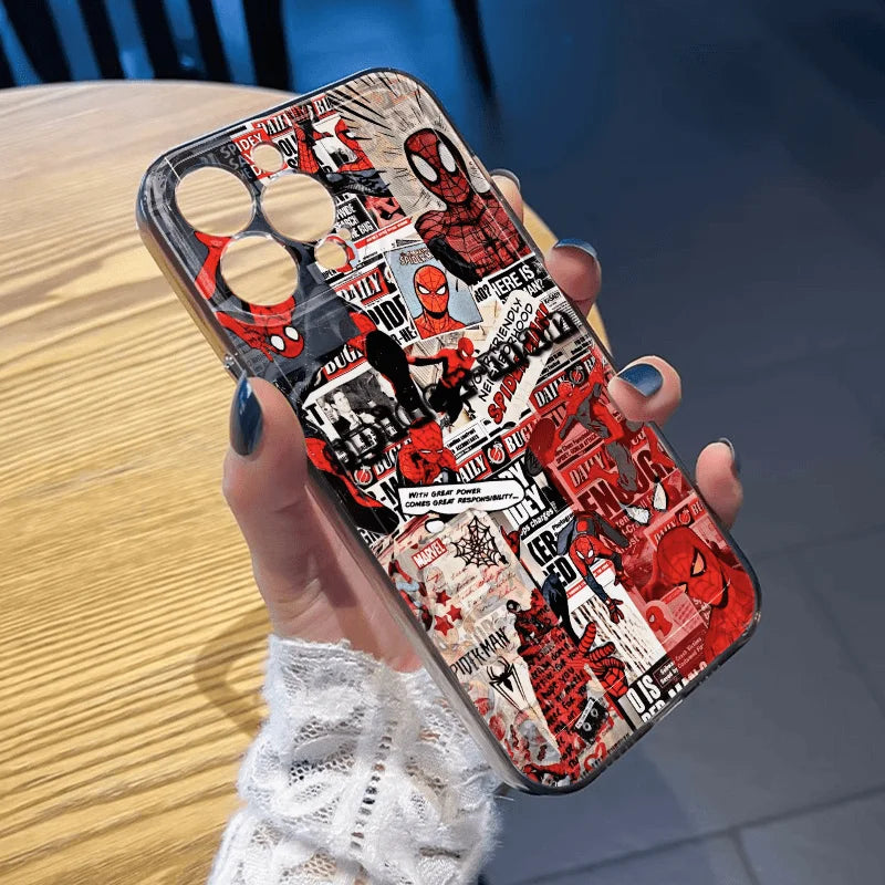 Full Screen Spider Man Daily Paper Phone Case For iphone