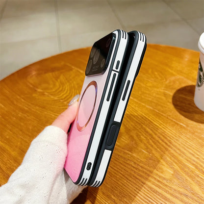 For Magsafe Magnetic Gradient Glass Case For iPhone