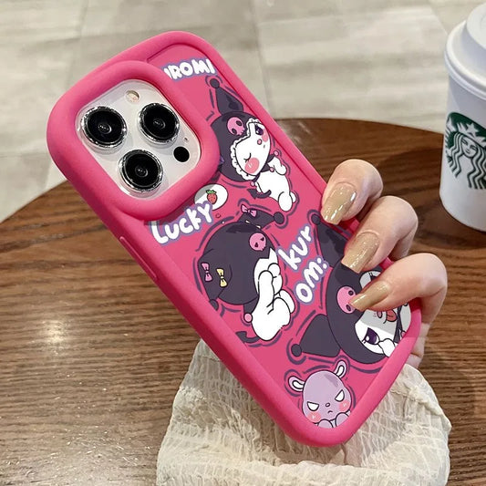 Kuromi Funny Shy Evil Phone Case For iPhone