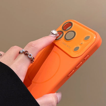 Big Window Liquid Silicone Phone Case For iPhone