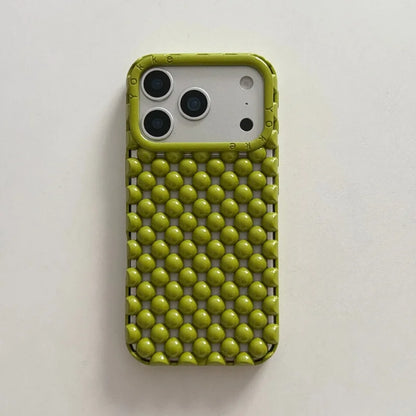 Luxury Advanced 3D solid Candy Color Pearl Round Bead Phone Case For iPhone