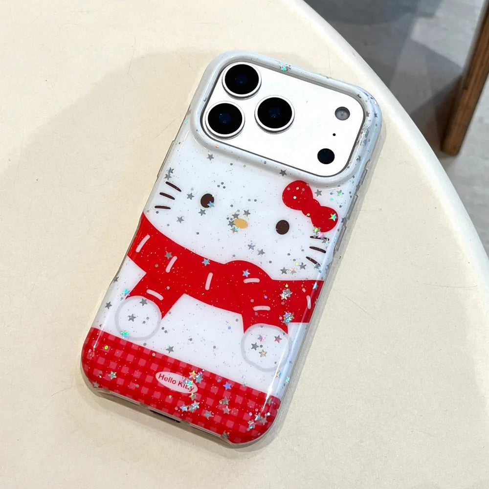 Big Face Star Kitty Red Shockproof Anti Drop Phone Case