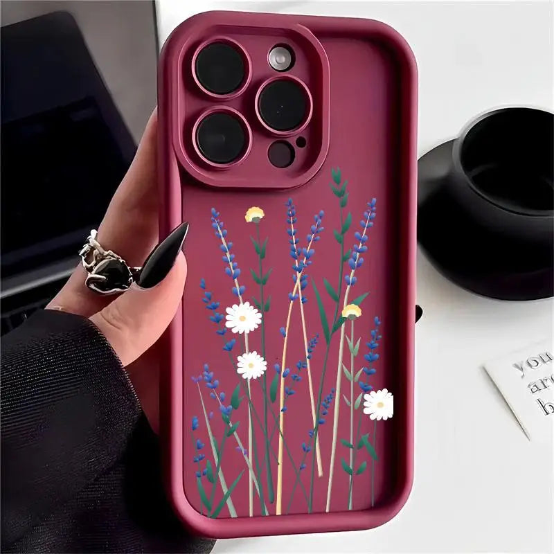 Flower Soft Silicone Phone Case For IPhone