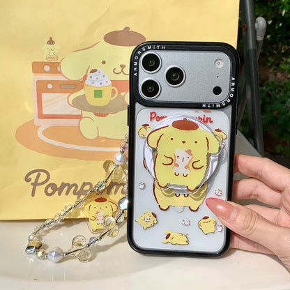 Magnetic Grip Holder Magsafe Wireless Charge Sanrio Hangyodon Pom Purin Phone Case For iPhone