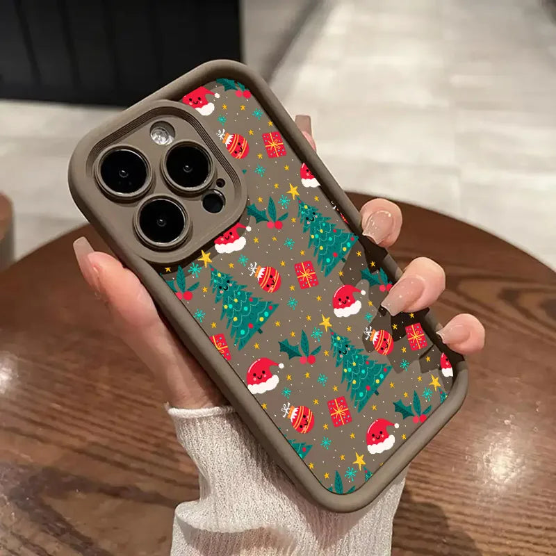 Merry Christmas Happy New Year Silicone Case For iPhone