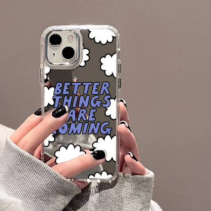 INS Cute Cloud Mirror Phone Case For iPhone