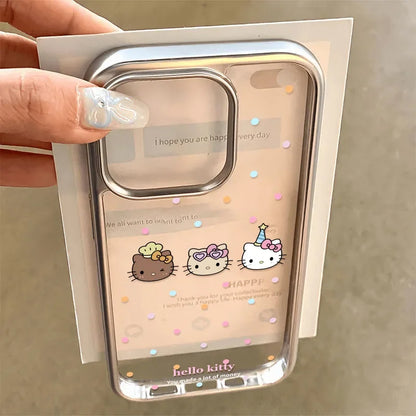 Hello Kitty Wave Point Cute Phone Case For iPhone