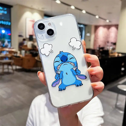 Disney Angry Stitch TPU Soft Phone Case For iPhone