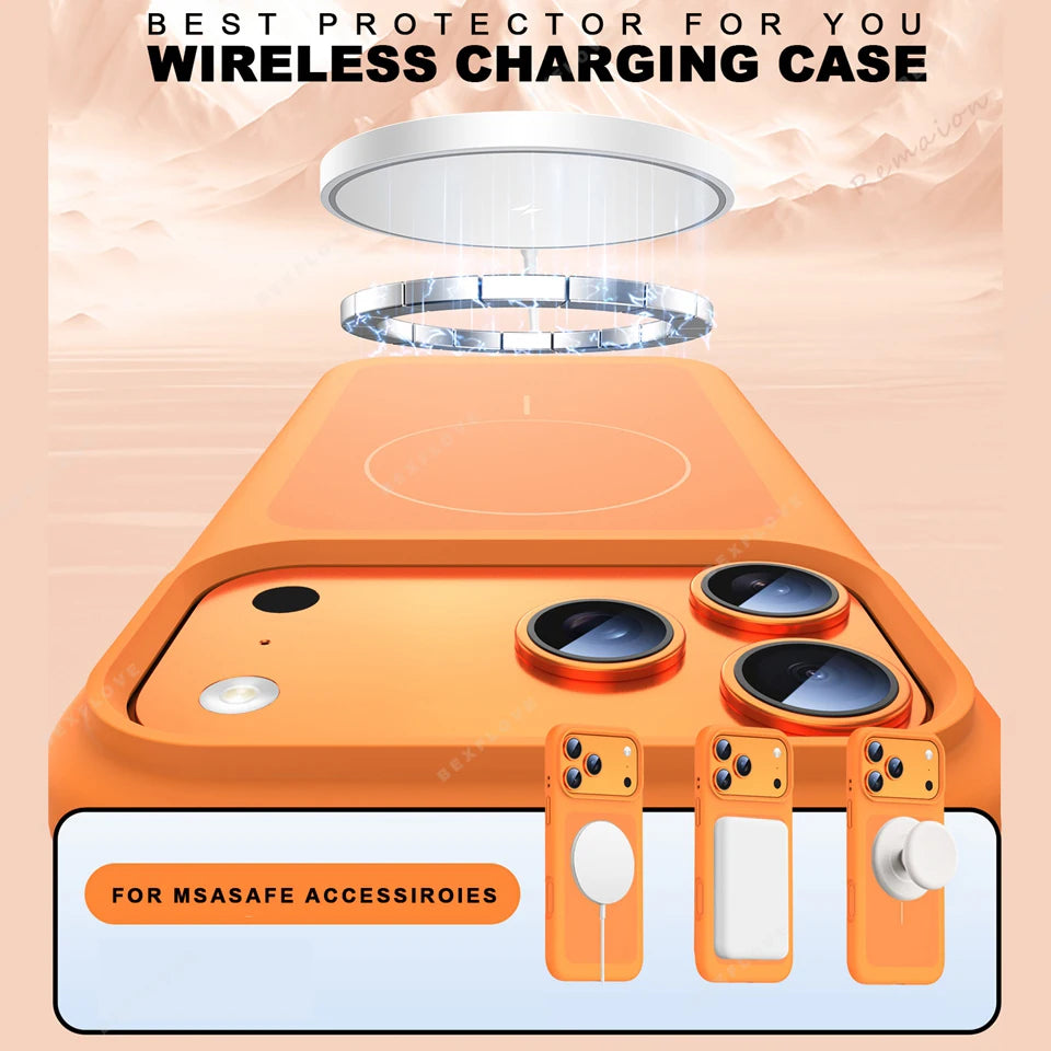Magnetic Liquid Silicone Phone Case For iPhone