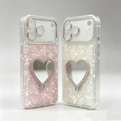 Heart Mirror Luxury Phone Case For iPhone