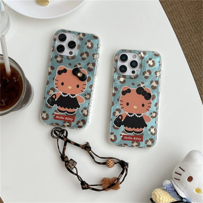Fashion Cute Peal Black Hellokitty Phone Case For iPhone