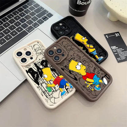Disney Bart Simpsons Cartoon Phone Case For iPhone