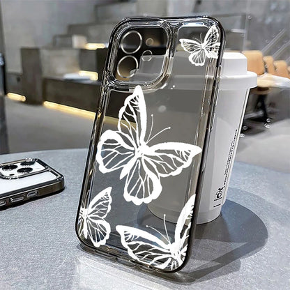 Transparent Butterfly Shockproof Phone Case For iPhone