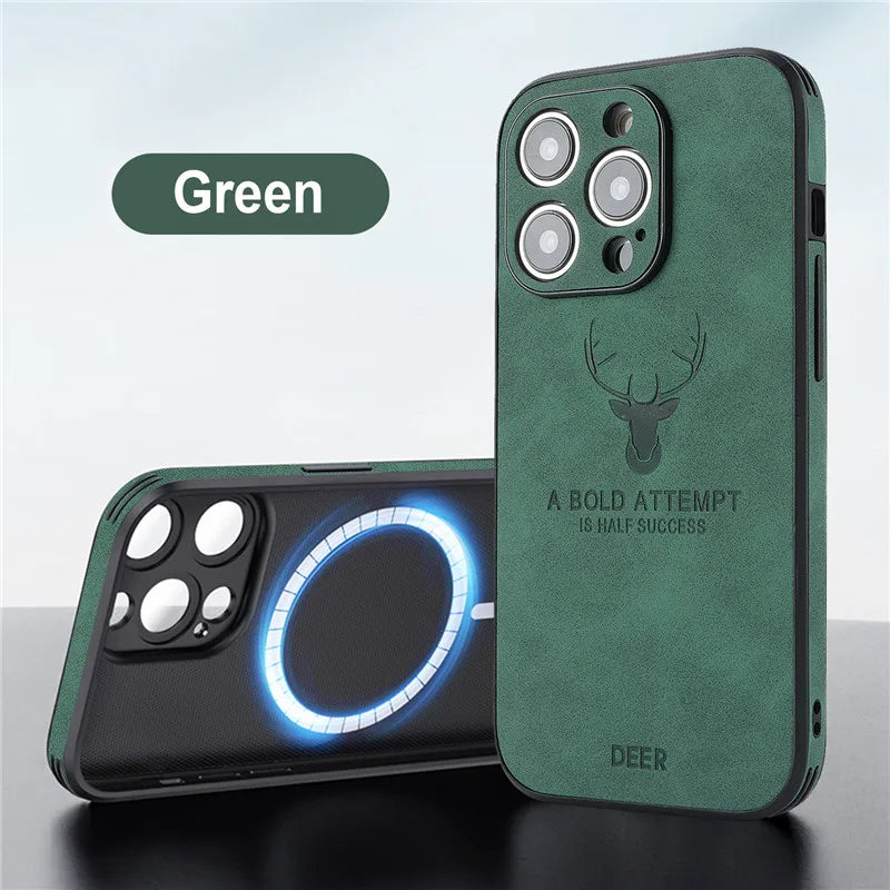 Deer A Bold Attempt is Half Success Leather Case For iPhone
