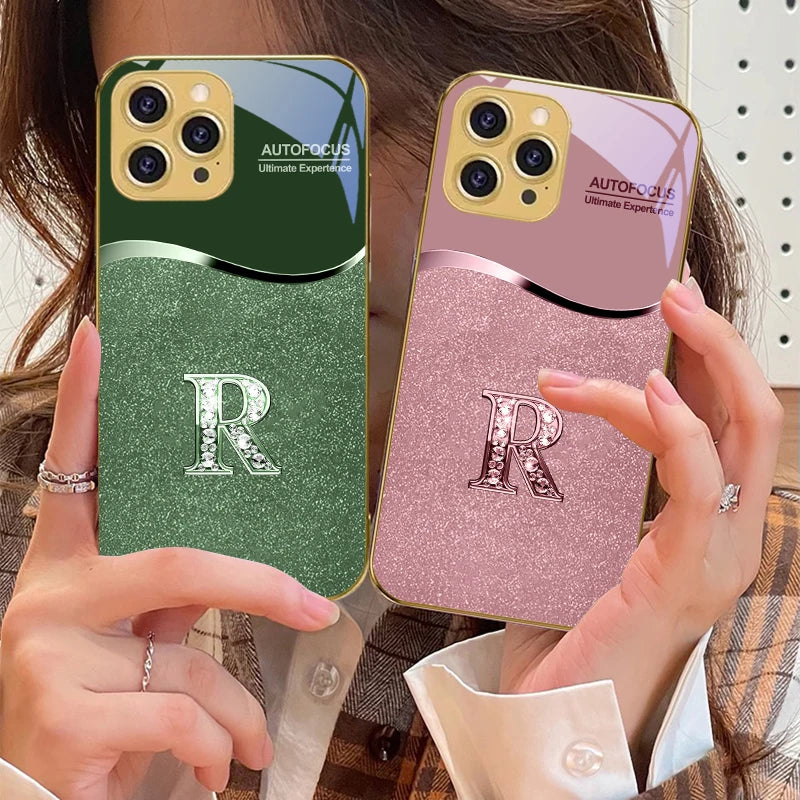 Golden Edged Letter R  For iPhone