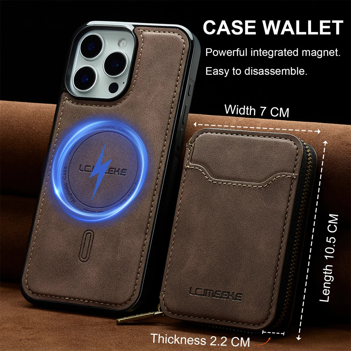 For Magsafe Magnetic Leather Phone Case For iPhone