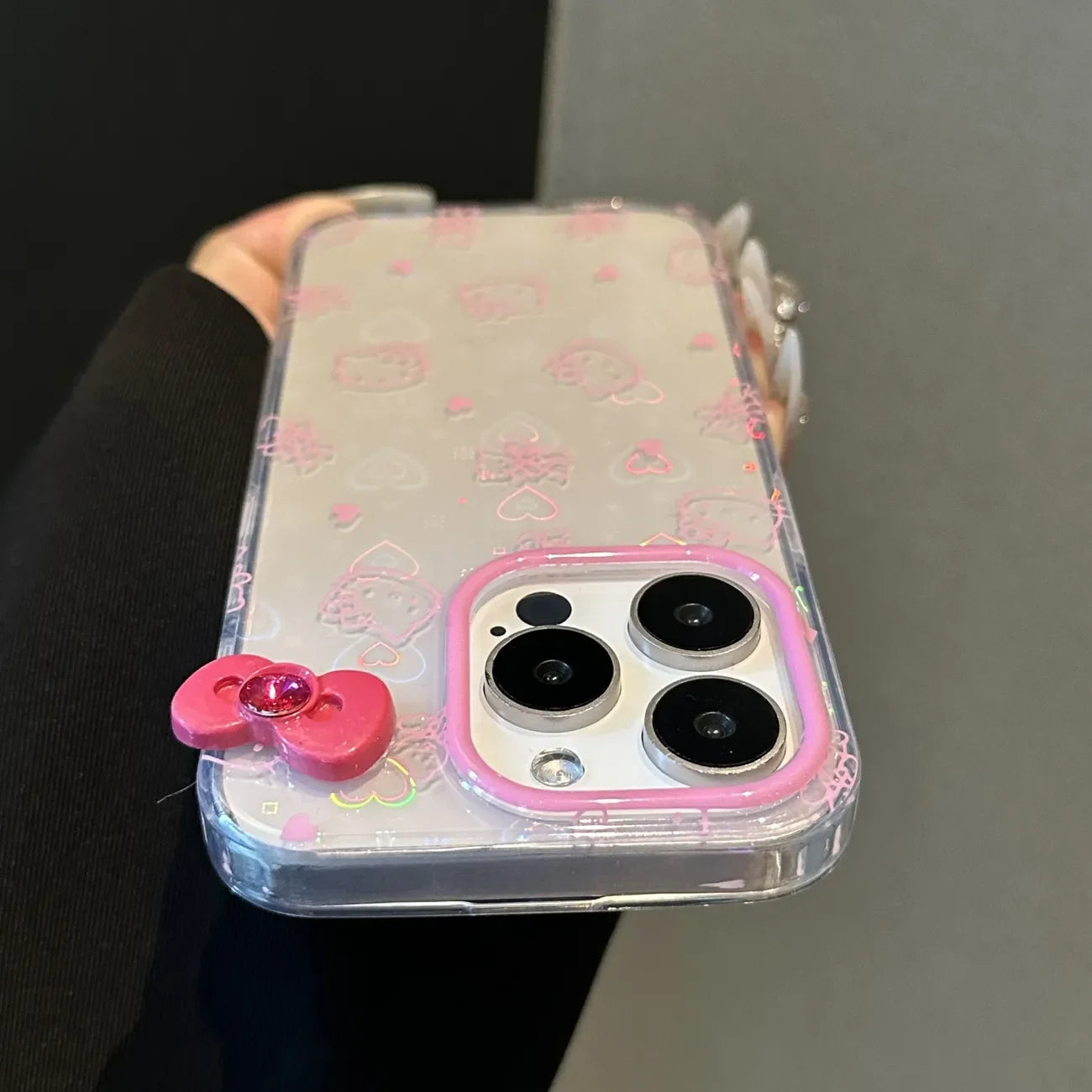 Hello Kitty Bow Full Screen  Phone Case For iPhone