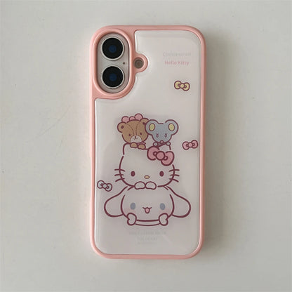 Luxury Cartoon Pink Hello Kitty Cat Bear Phone Case