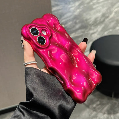 Luxury Fashion Rose Glossy 3D Meteorite Pattern Phone Case