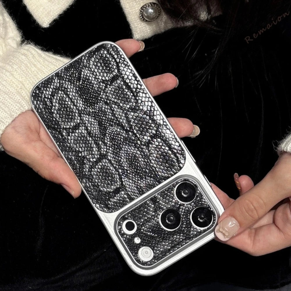 Crocodile Leather Phone Case For iPhone
