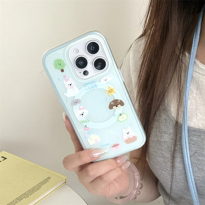 Cute Puppy Magnetic Phone Case