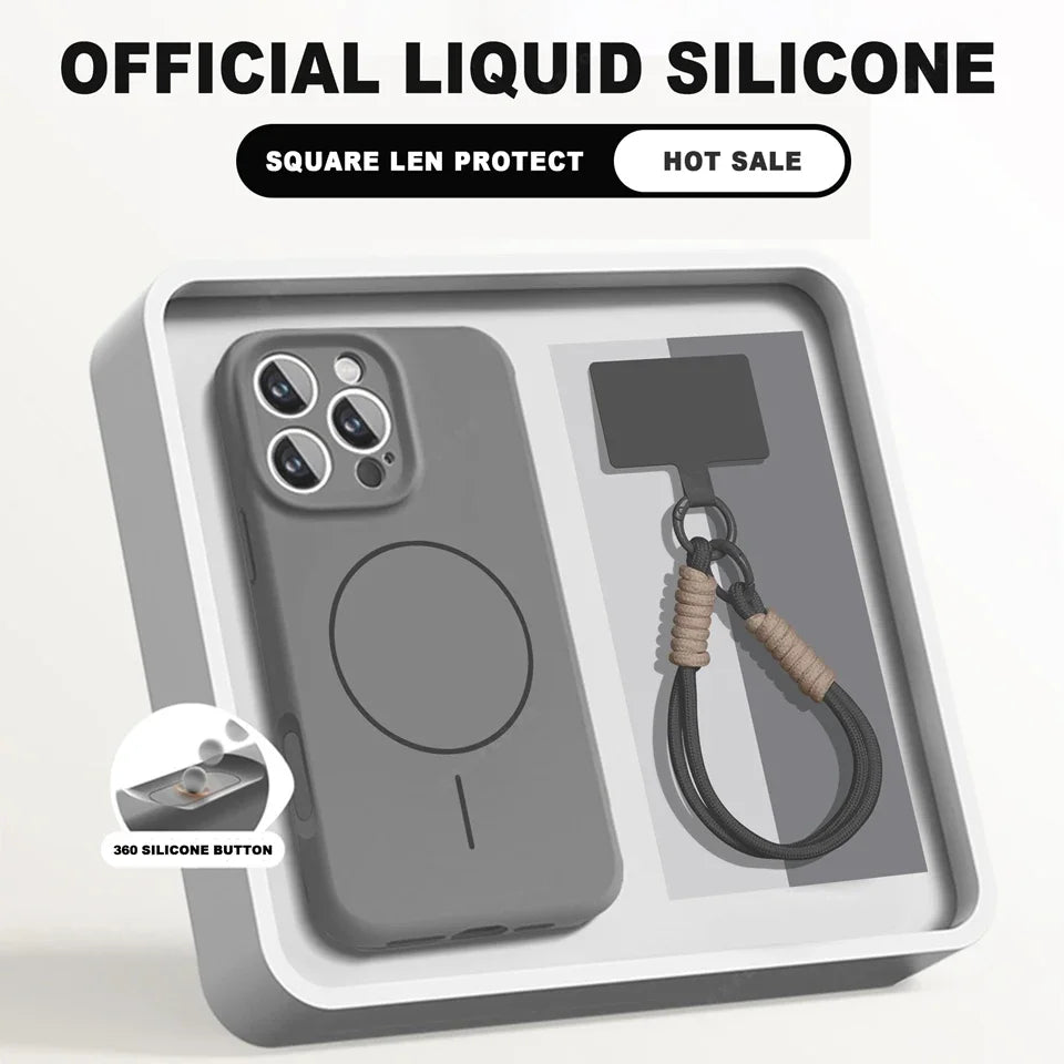 Magnetic Wrist Strap Phone Case For iPhone