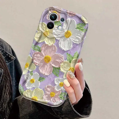 Oil Painting Flowers Phone Case For iPhone