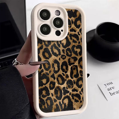 Fashion Black Leopard Silicone Phone Case