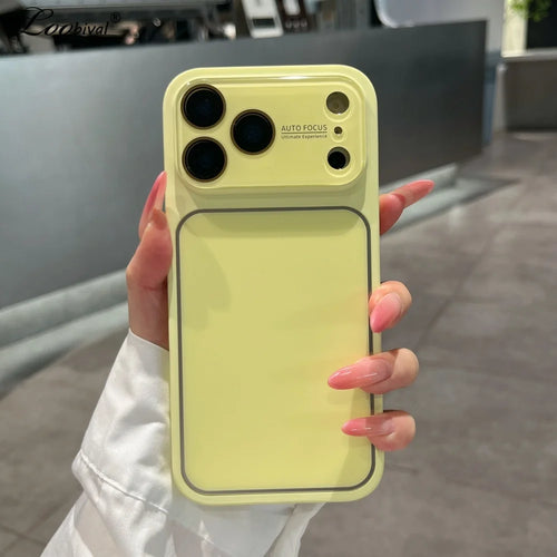 Fashion Candy Color Large Window Matte Case  For iPhone