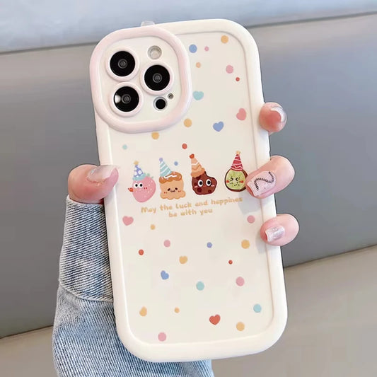 Colorful Love Heart Dots Phone Case For iPhone