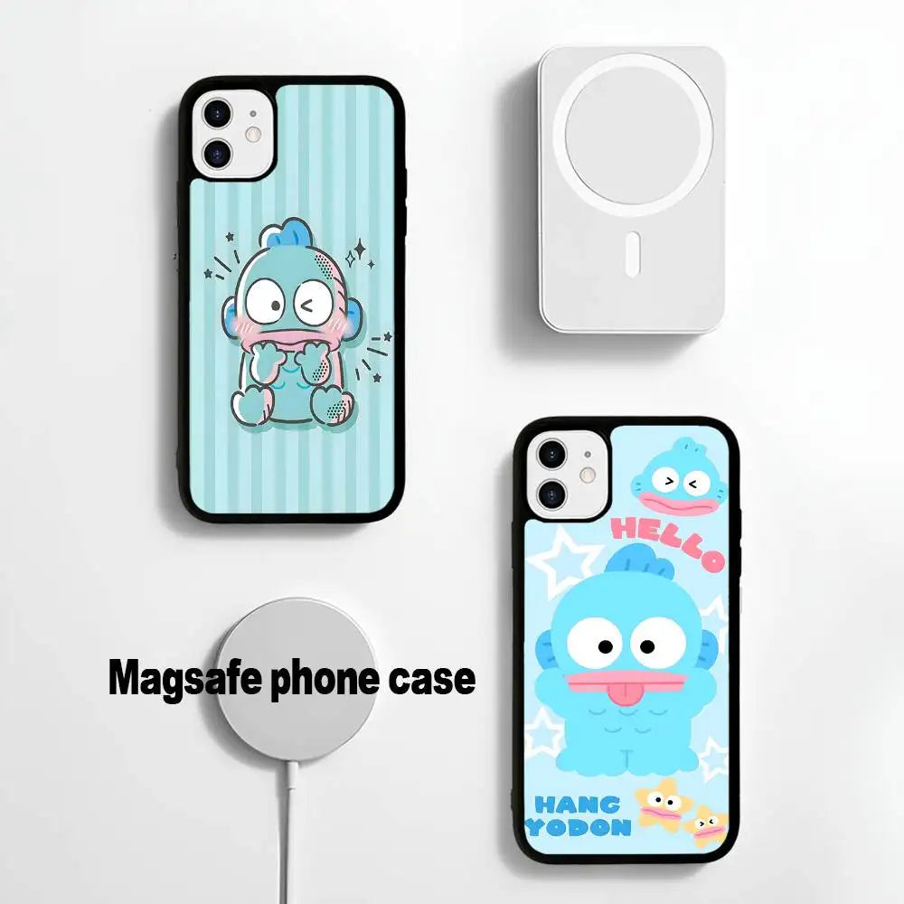 Cute Cartoon Hangyodon Phone Case Magnetic Case For iPhone