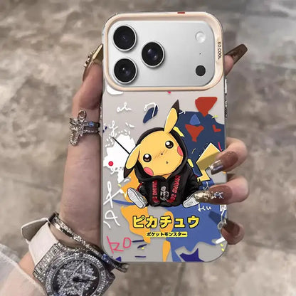 Cute Pikachu Fashion Coat Phone Case For iPhone