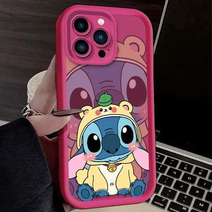 Cute Playful Stitch Phone Case For iPhone