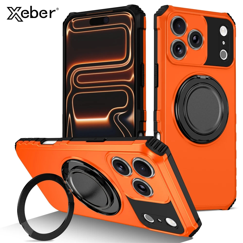 360° Magnetic Bracket Phone Case For iPhone