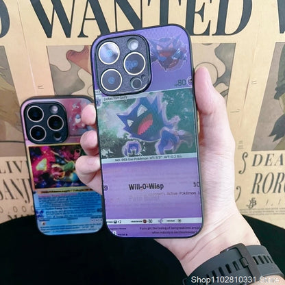 3D Grating Card Pokemon Gengar Phone Case For iPhone
